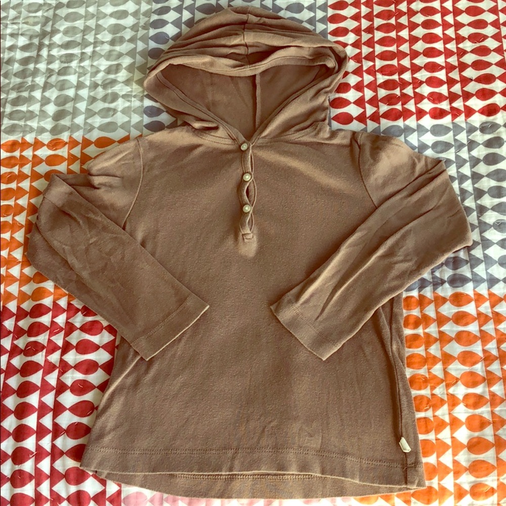 Henley style hoodie